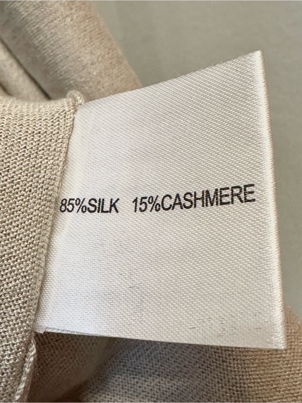 Maison de Papillon Silk Cashmere Open Front Cardigan Beige Pockets Size S - Picture 4 of 11